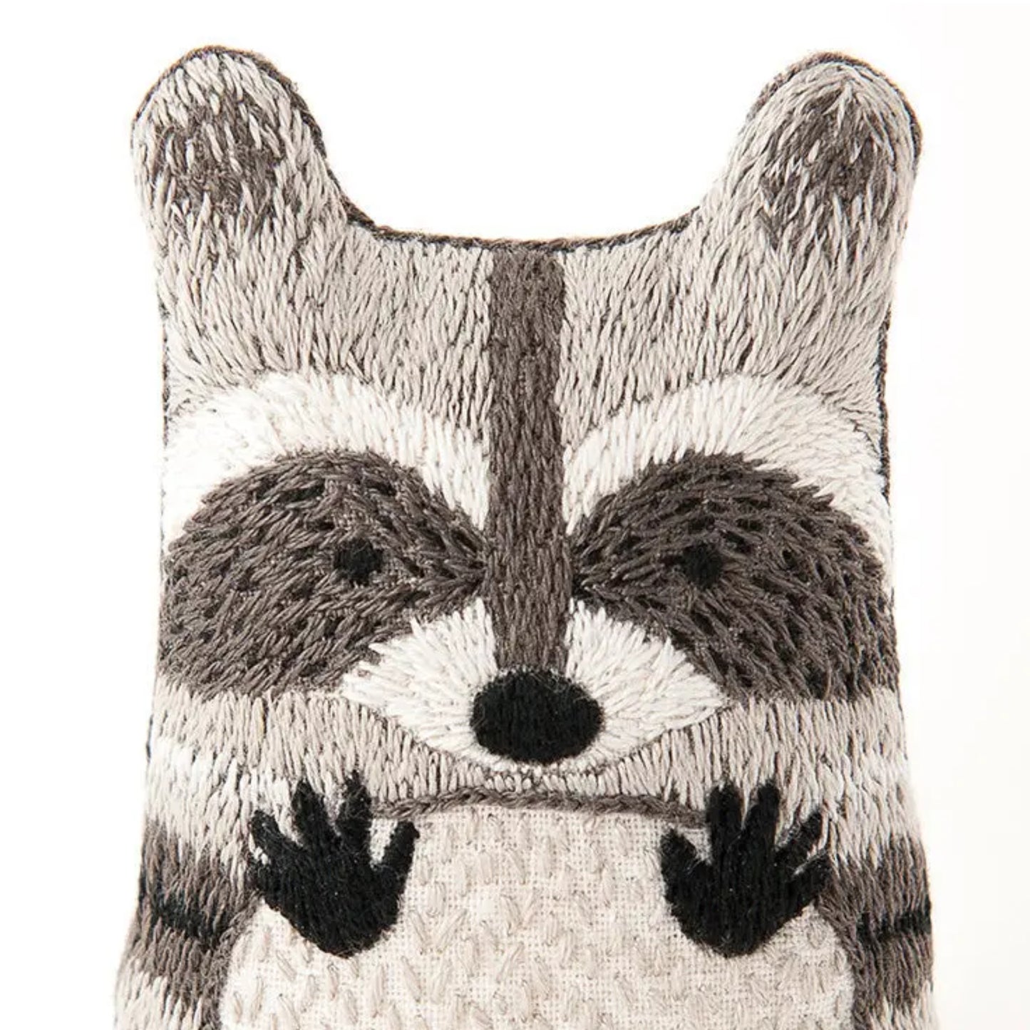 Raccoon DIY Embroidered Doll Kit from Kiriki