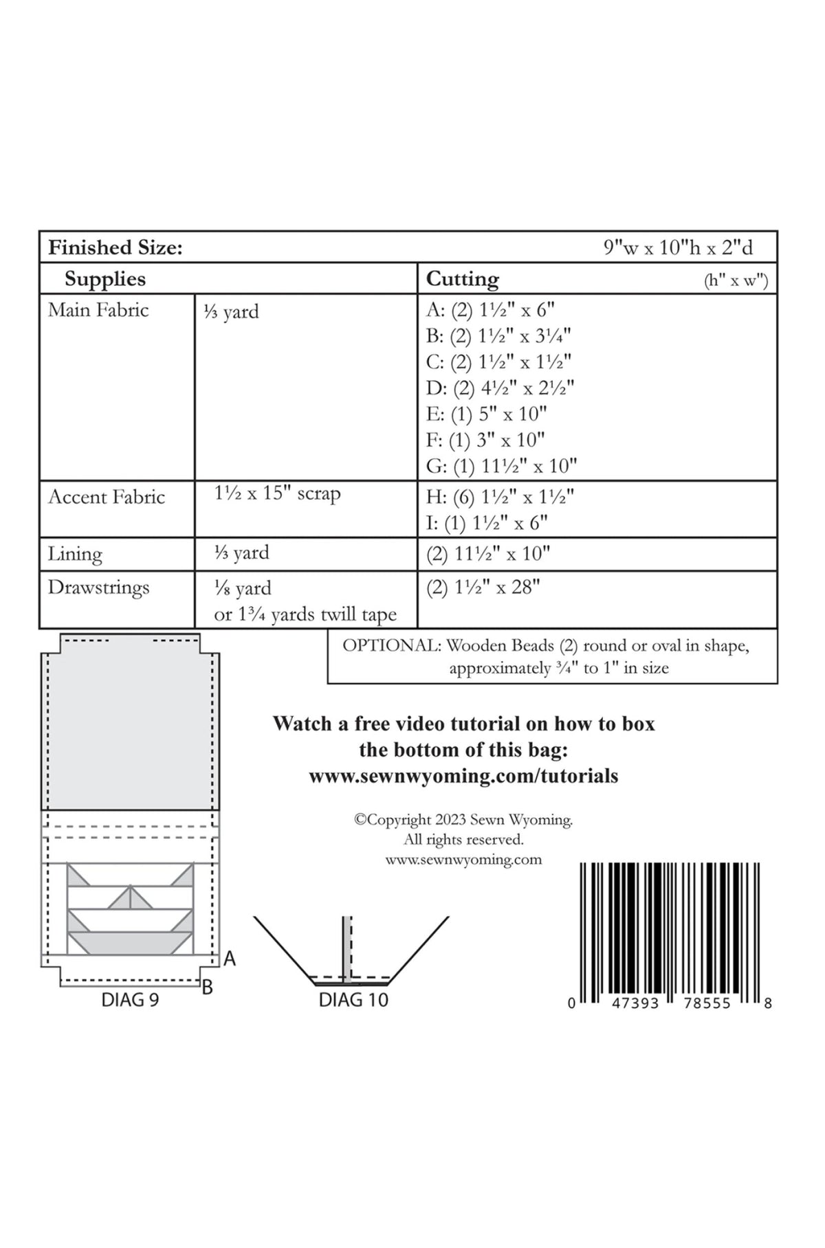 Back of Sack O Lantern Pattern