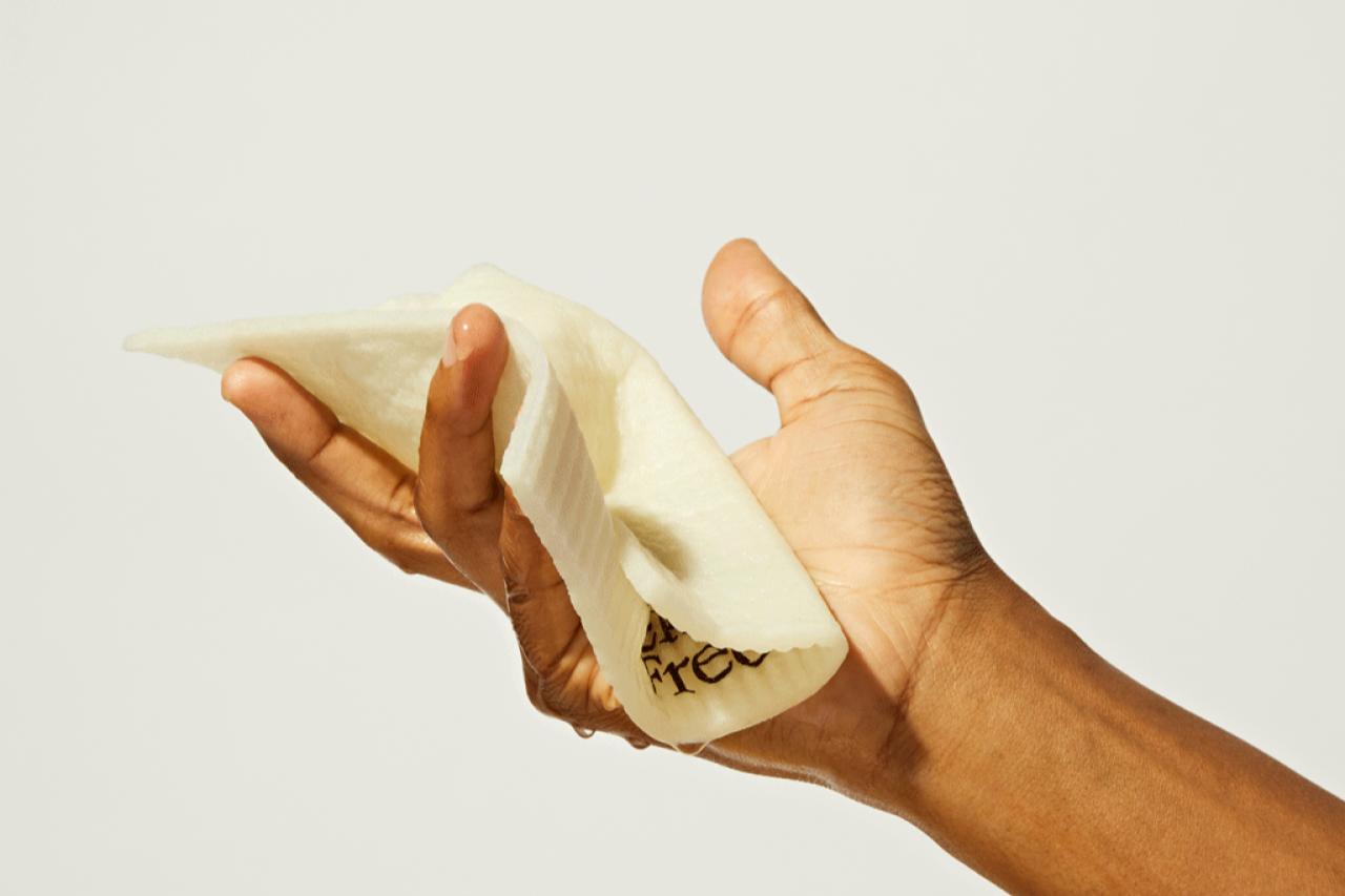 Swedish Dishtowel in use, showing scale of cloth