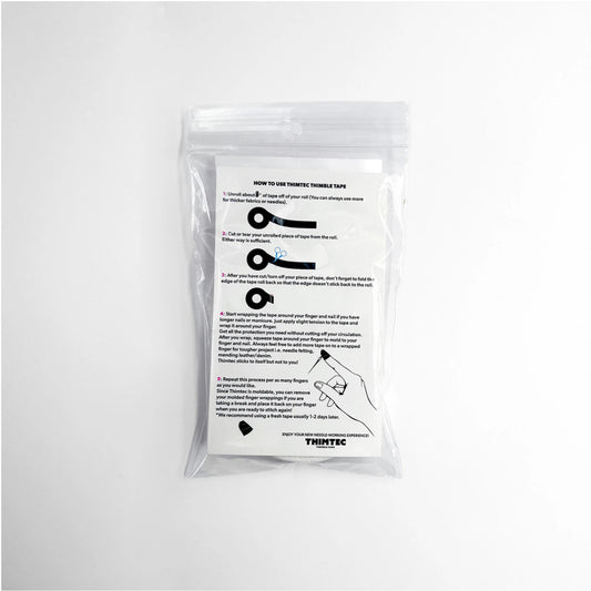 Clear plastic packaging with instructions and a logo on a white background