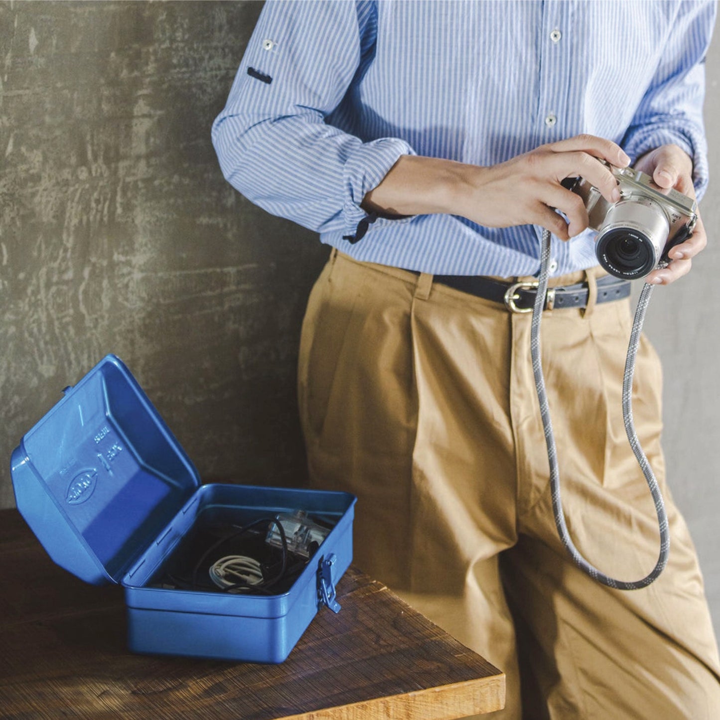 Toya Small Blue Craft/Tool Box in Use