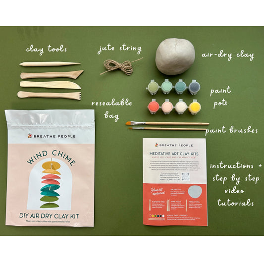 Wind Chime Clay Kit contents