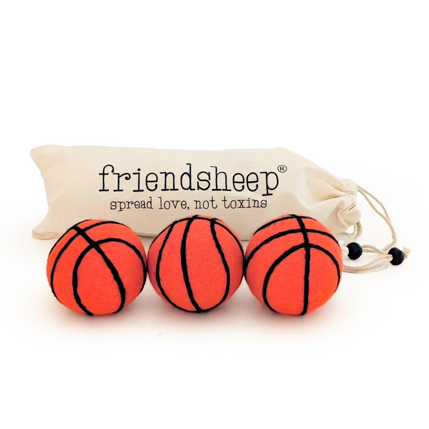 Basketball dryer balls, set of 3 from Friendsheep