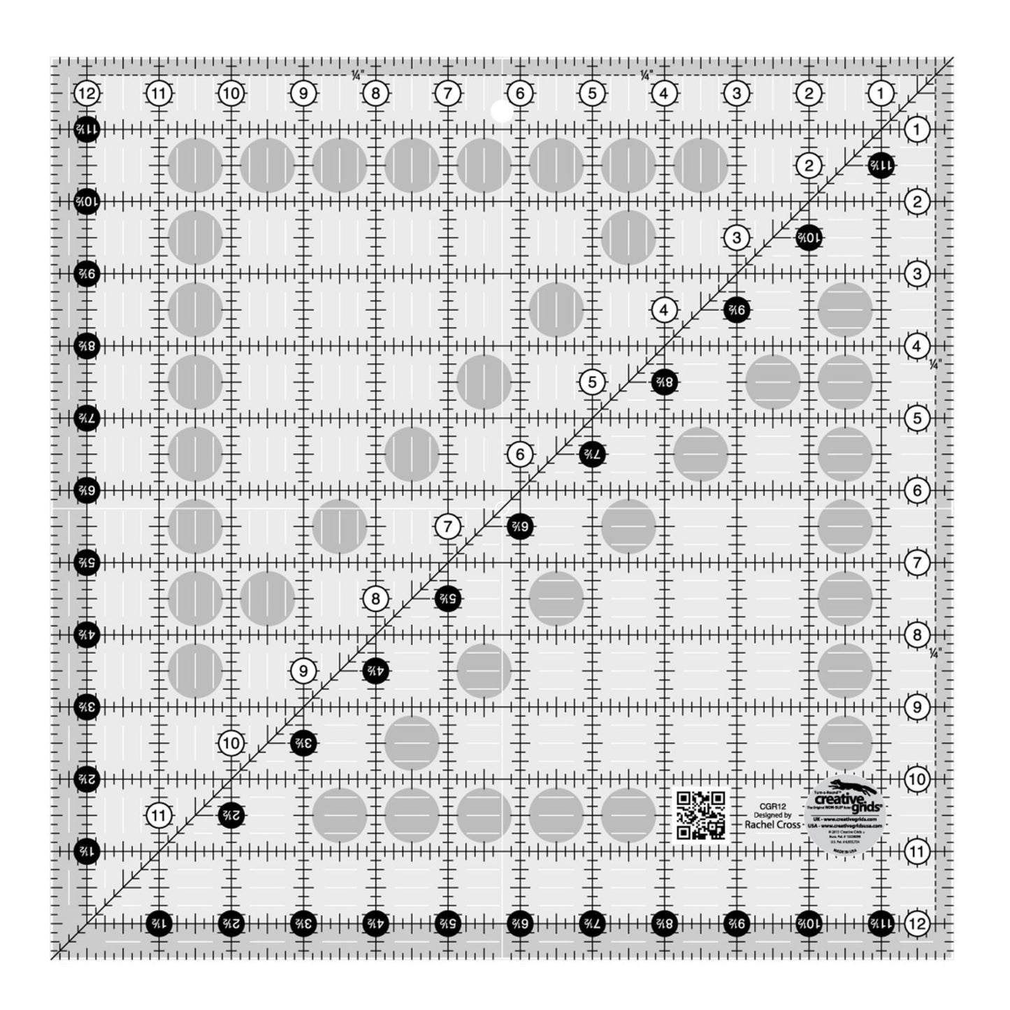Creative Grid USA Ruler, 12.5in x 12.5 in