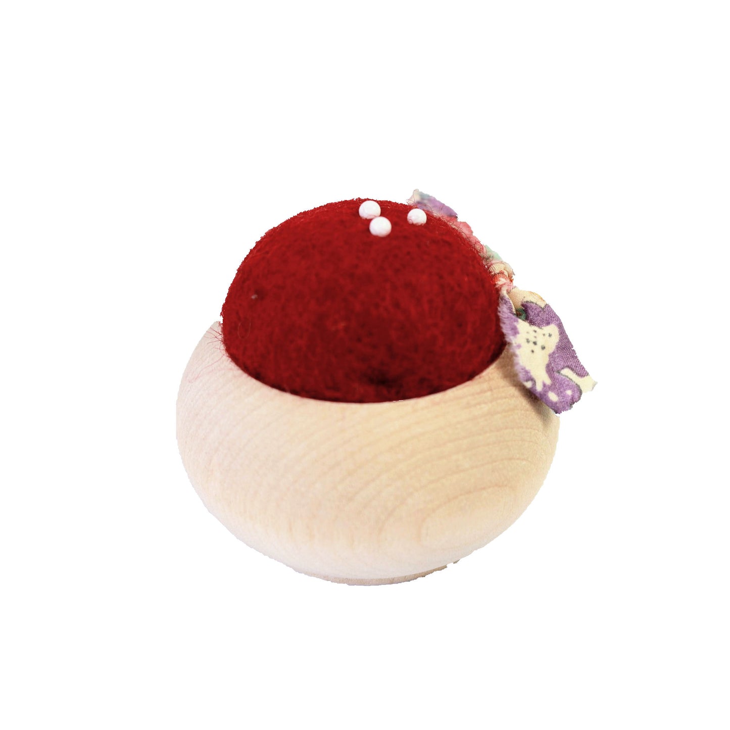 Wool Felt Pin Cushion in Cranberry from Brooklyn Haberdashery