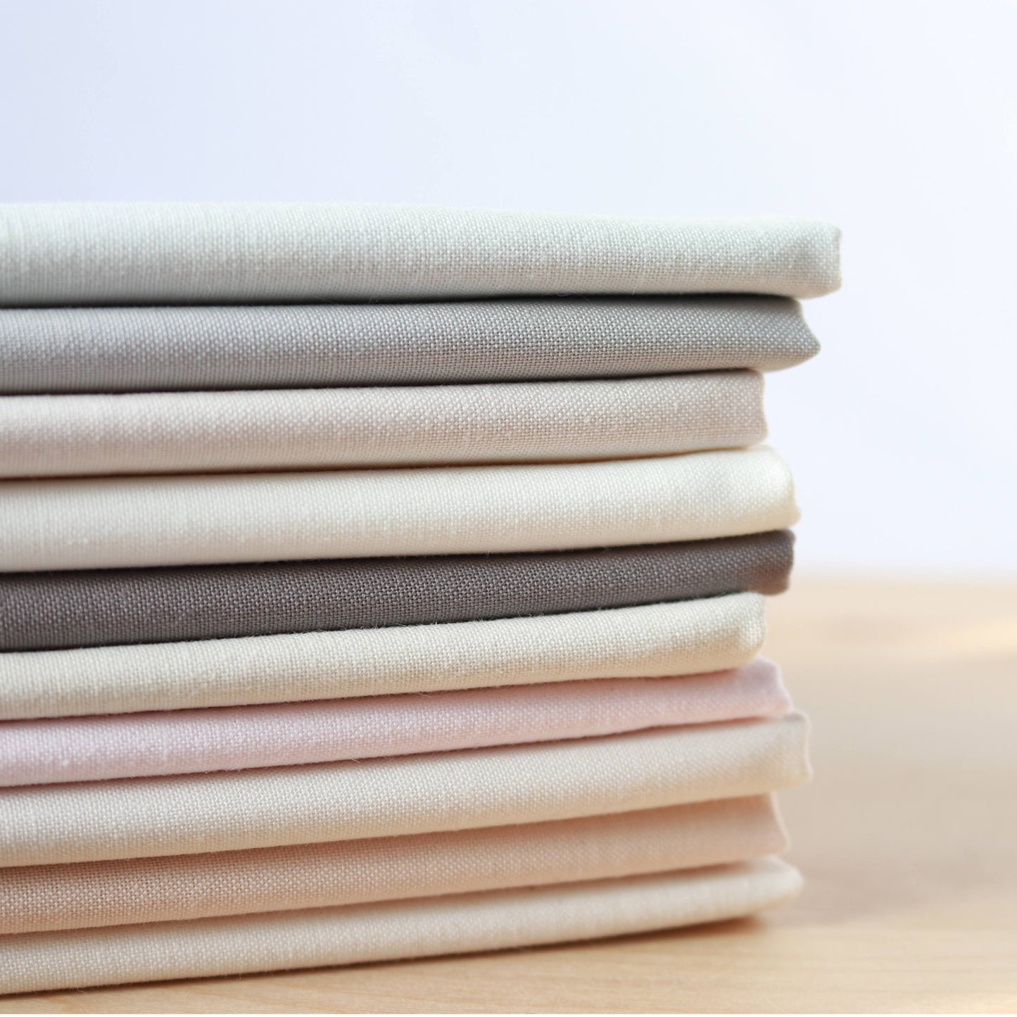 Farmhouse fabric bundle with fabric stacked