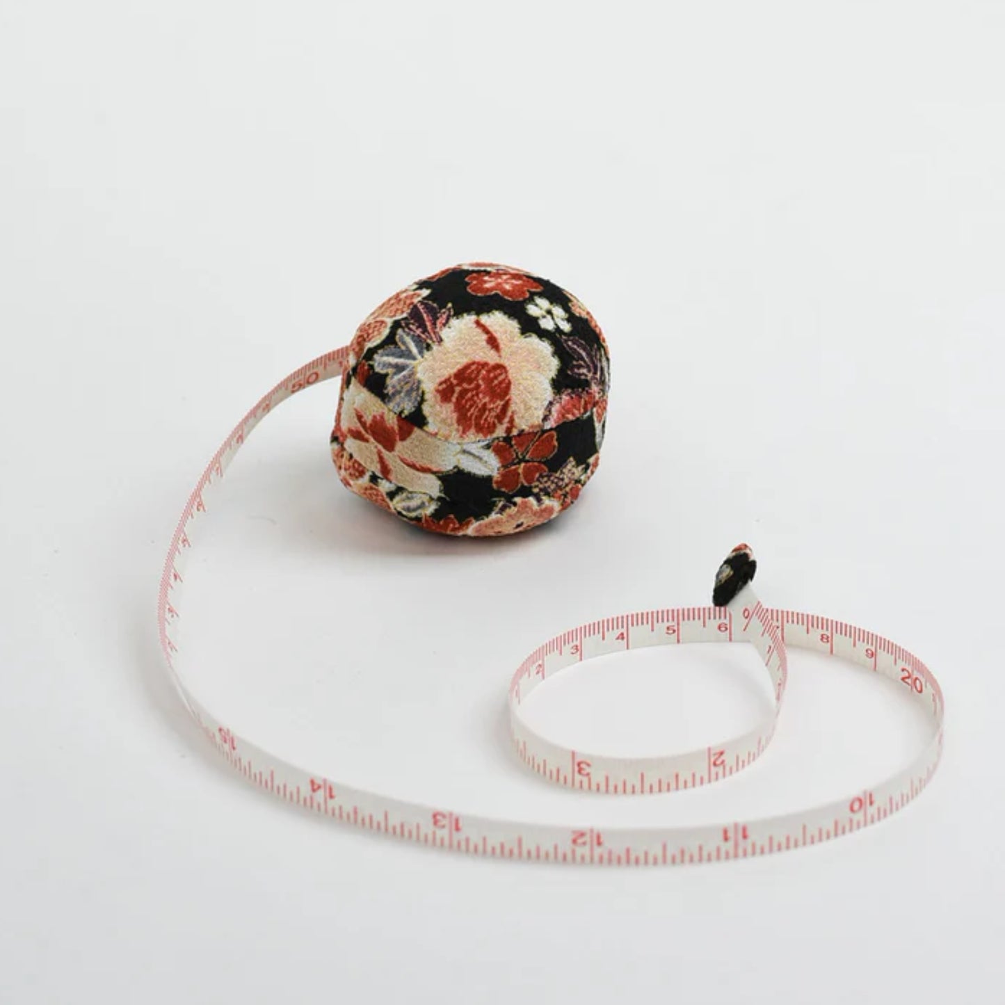 Fabric Wrapped Tape Measurer in Floral