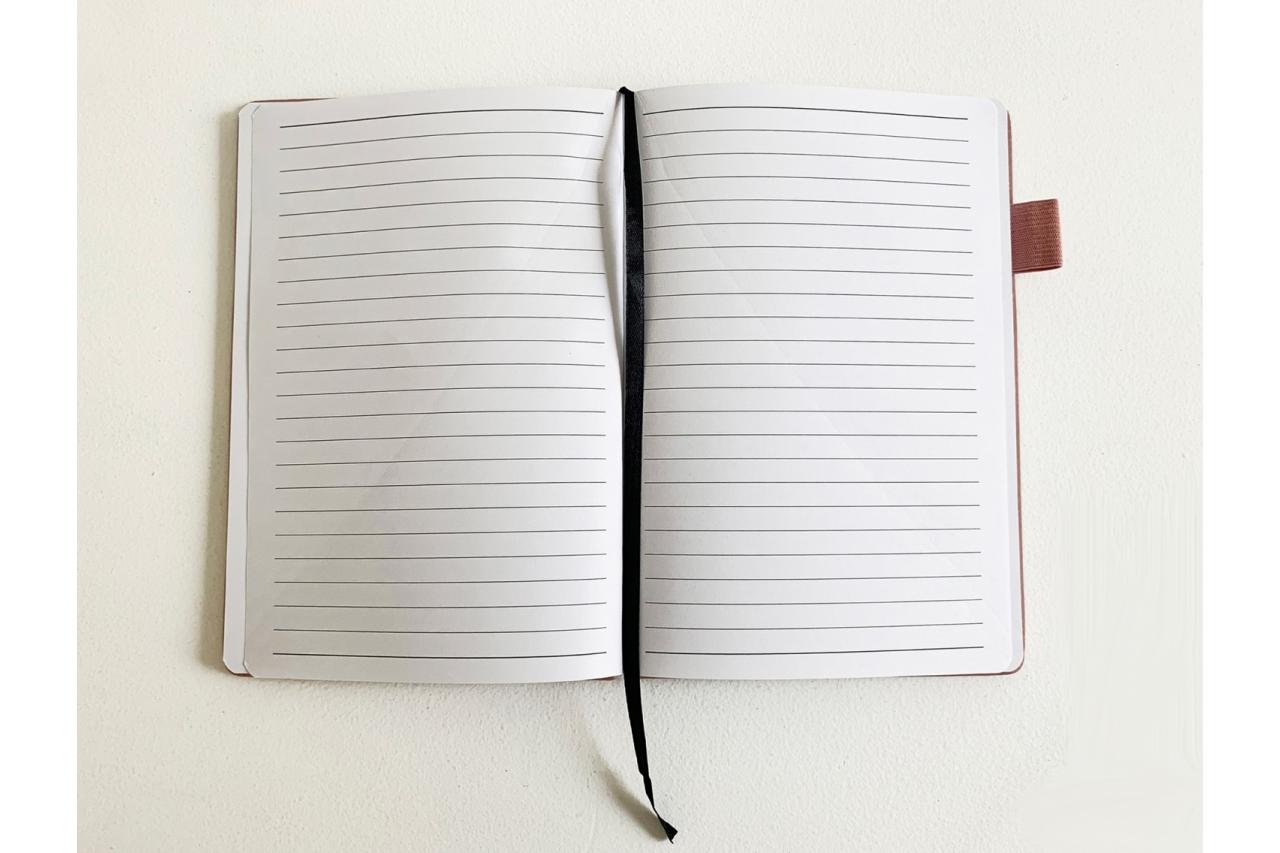 Lined pages inside Rose Geranium Journal