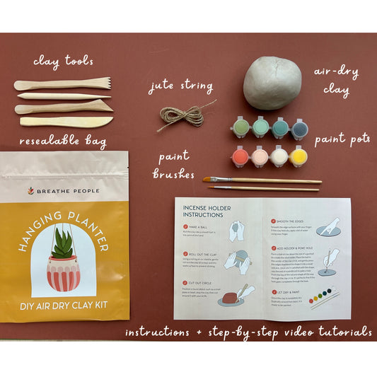 Hanging Planter Clay Kit contents