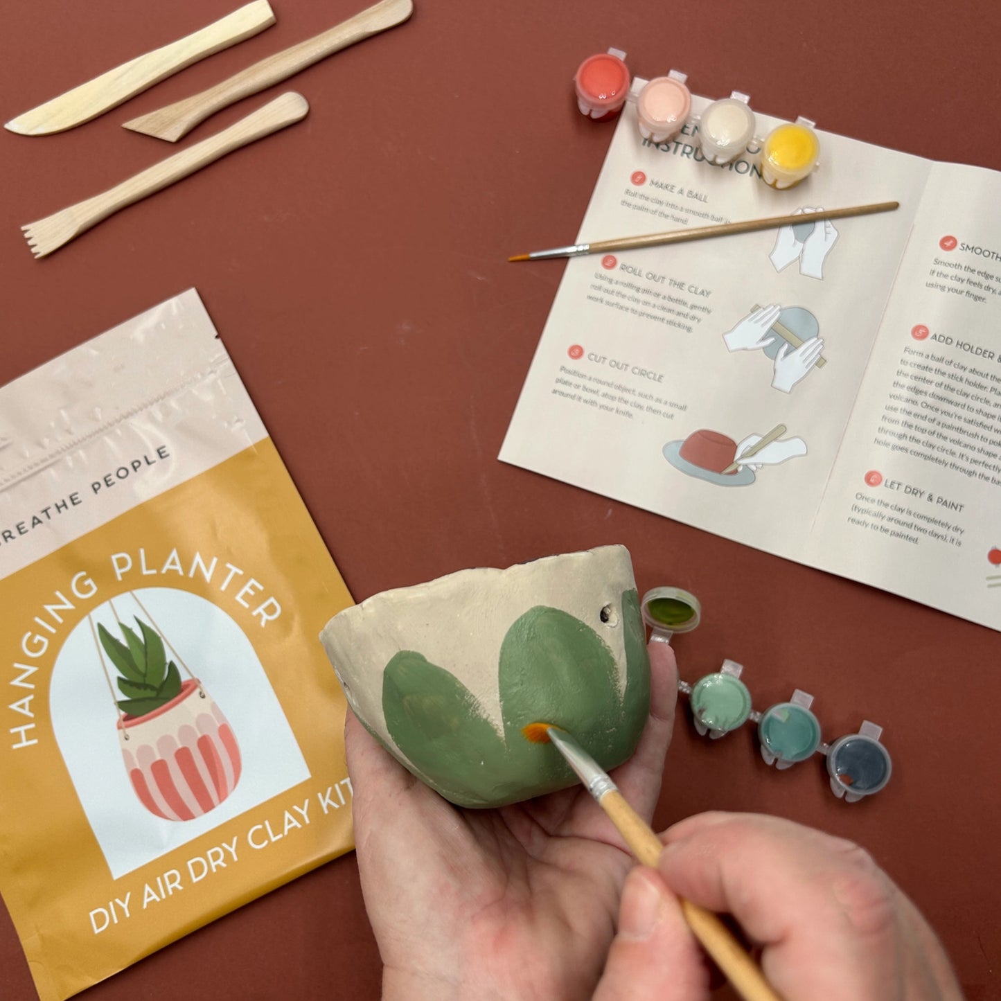 Hanging Planter Clay Kit project in progress