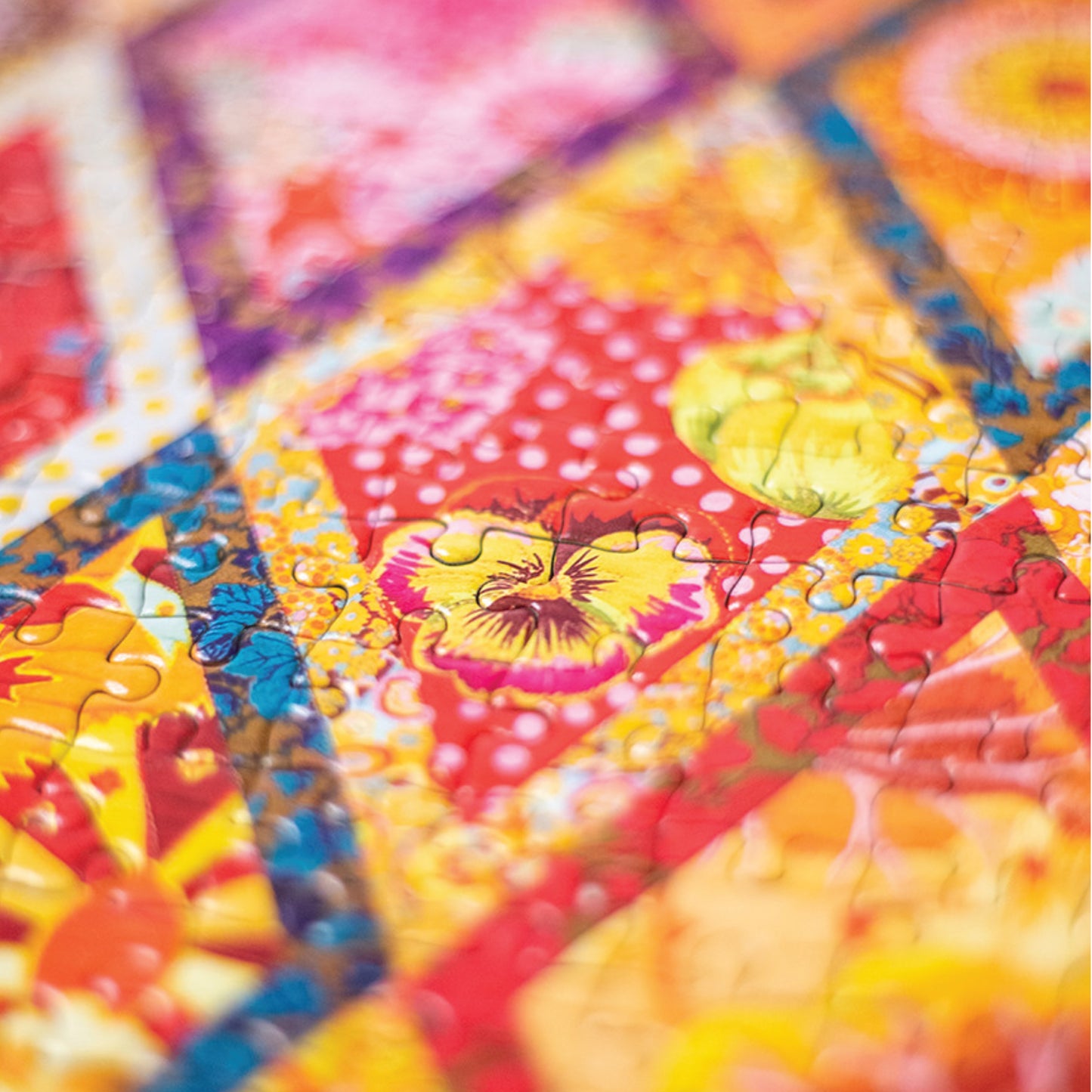Close up of Kaffe Puzzle