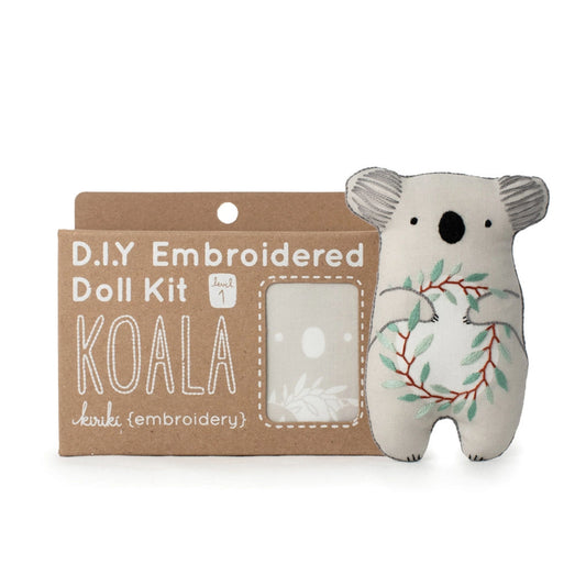 Koala Embroidered Doll Kit in package