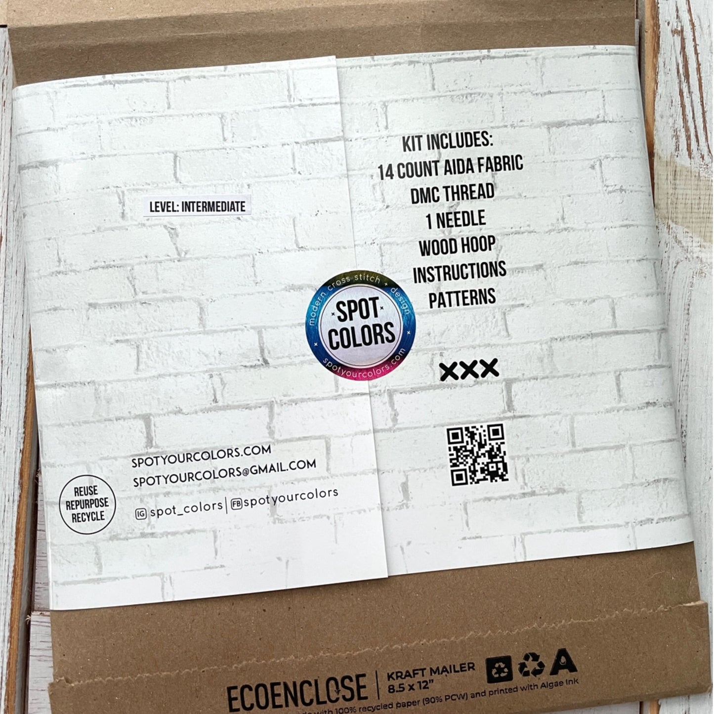 Great Outdoors Cross Stitch Kit package back