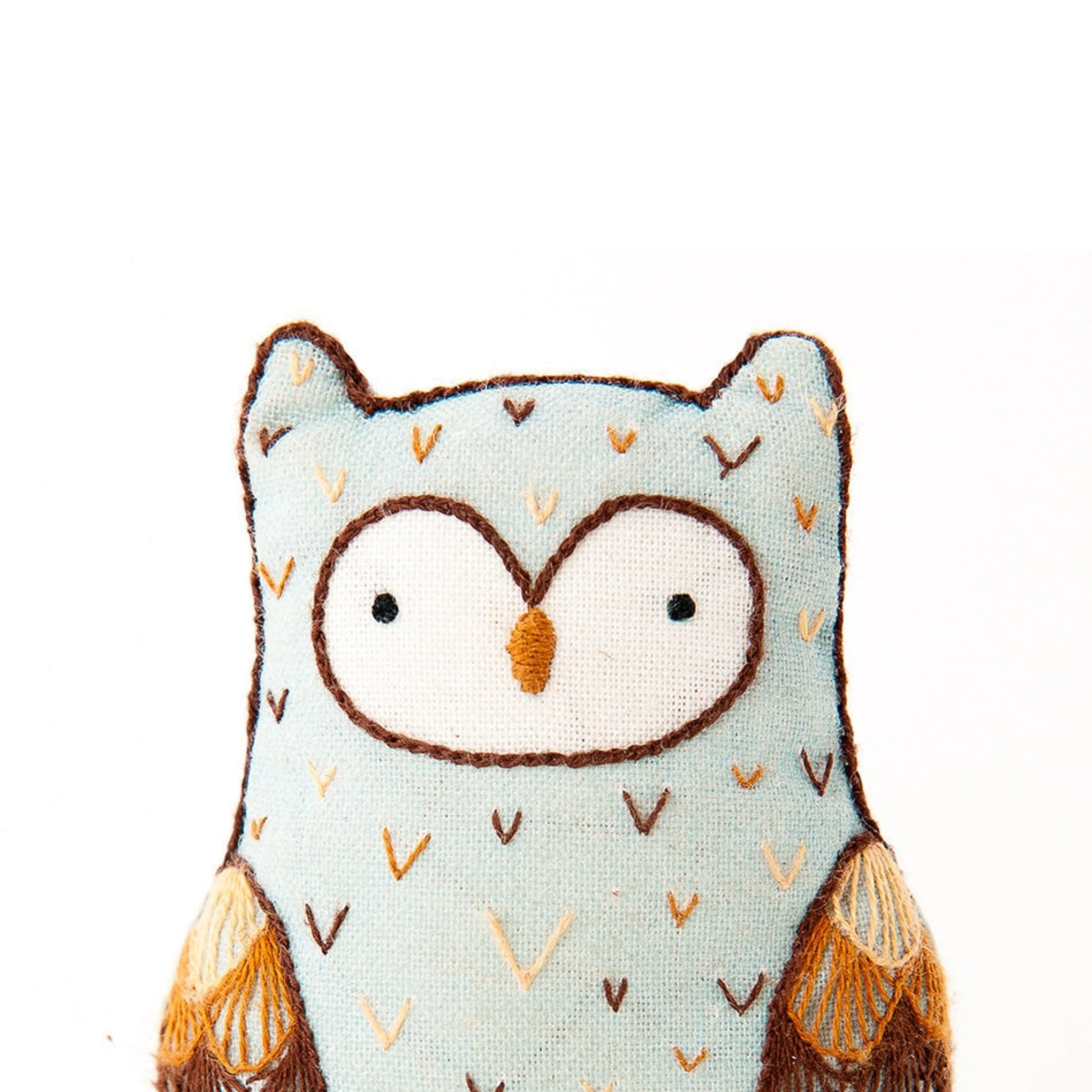 Horned Owl DIY Embroidered Doll Kit by Kiriki Press