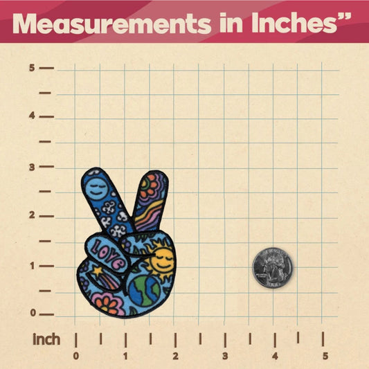 Peace Sign Patch Size