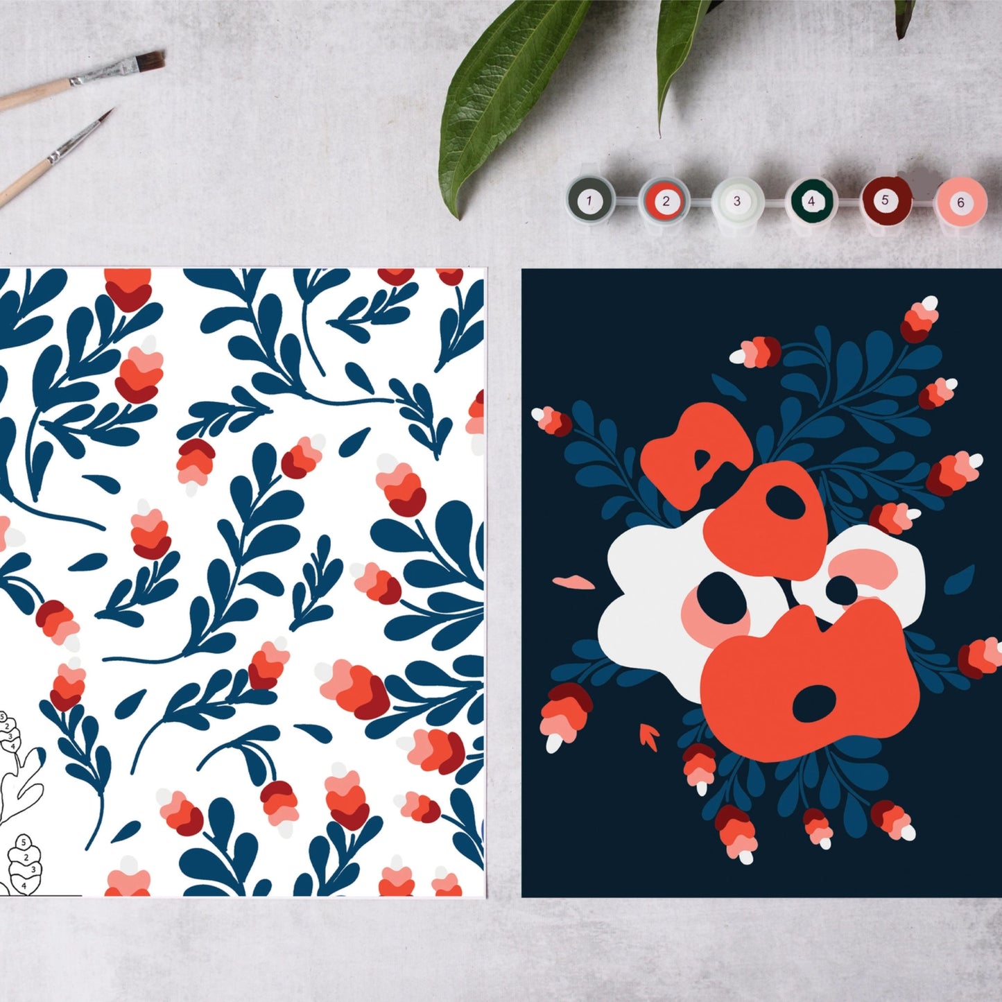 Poppy Paint by Number Kit by Cate Paper Co.