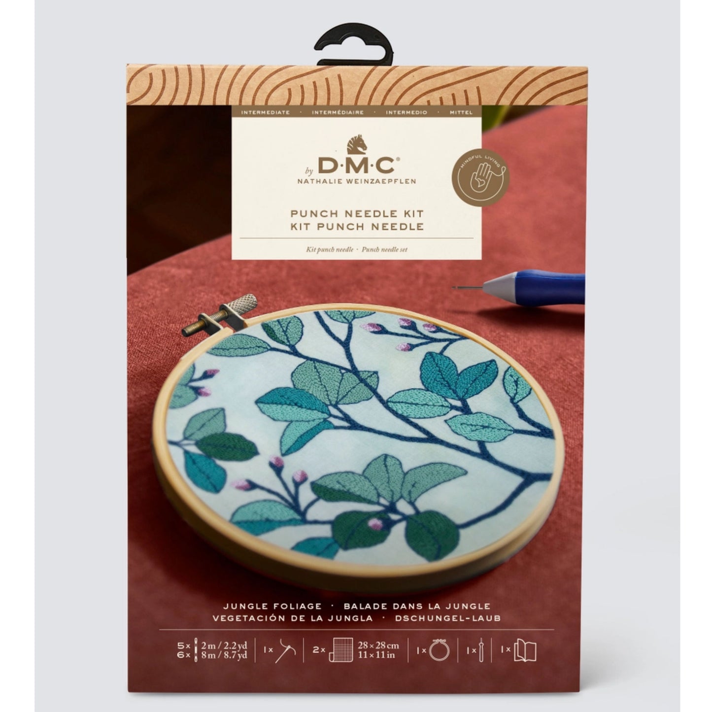 Jungle Foliage Punch Needle Kit in package