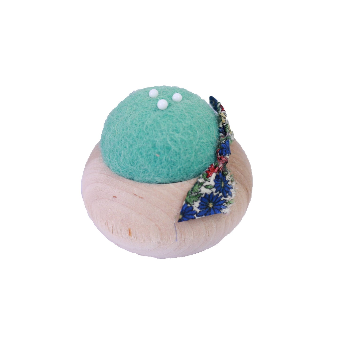 Wool Pin Cushion in Teal from Brooklyn Haberdashery