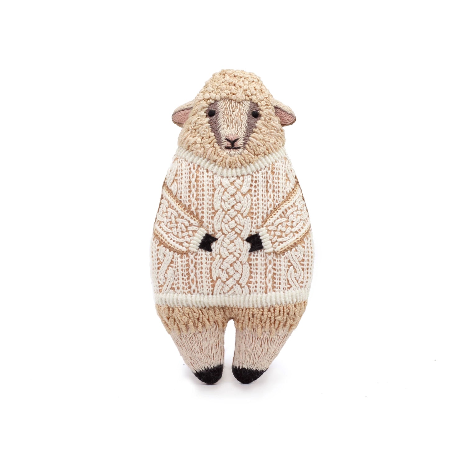 Sheep Embroidered Doll Kit, Level 3