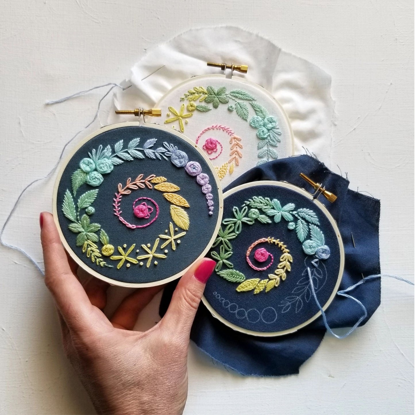 Spiral Sampler Beginner Embroidery Kit by Jessica Long Embroidery