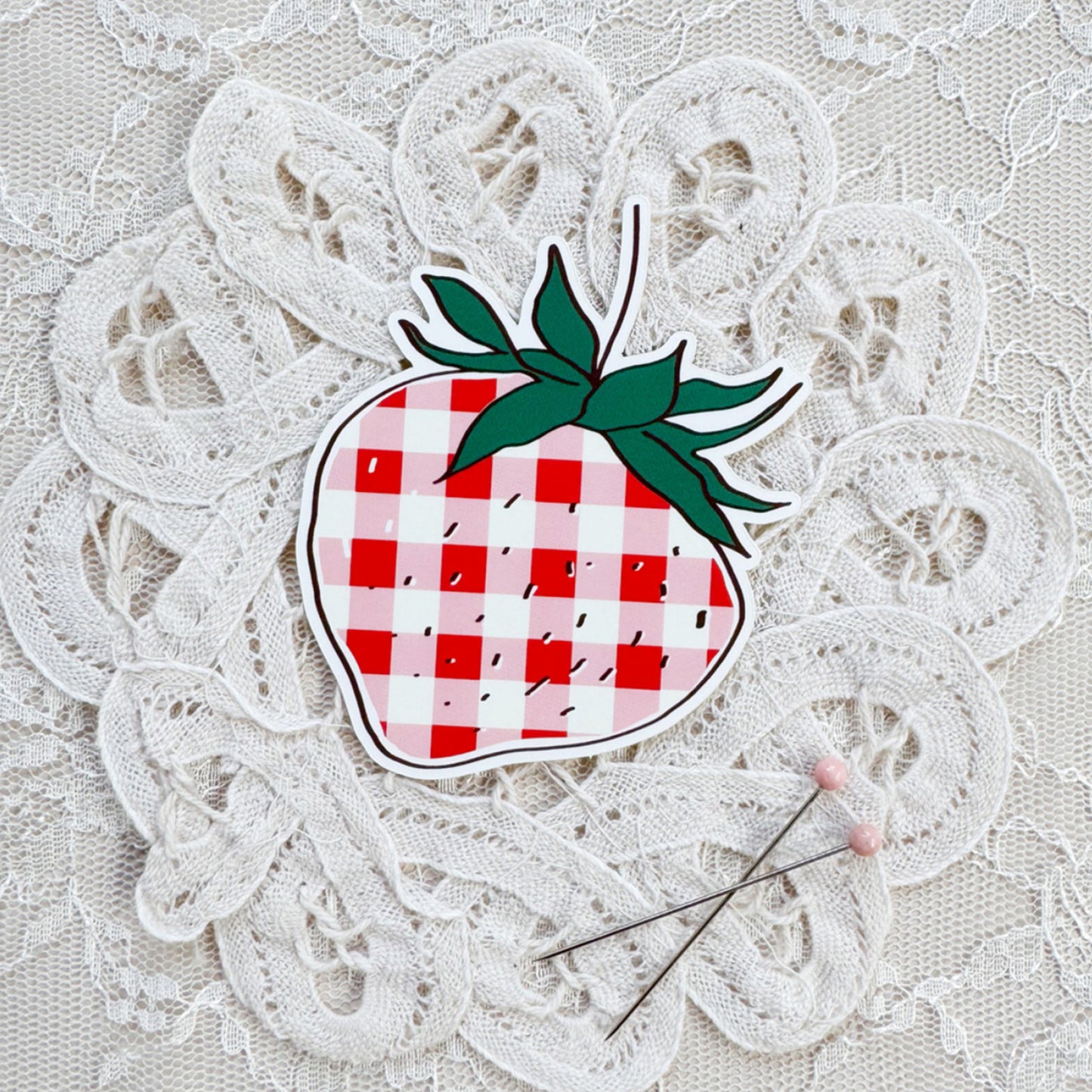Check Strawberry Sticker from Minki Kim