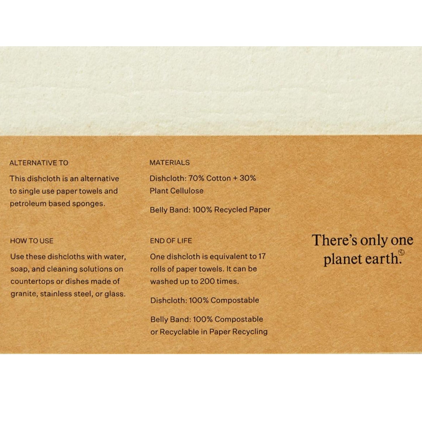 Close up of label for Swedish Dishtowel