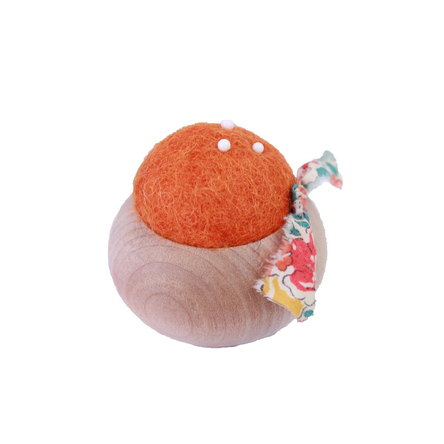 Wool Pin Cushion in Mandarin from Brooklyn Haberdashery