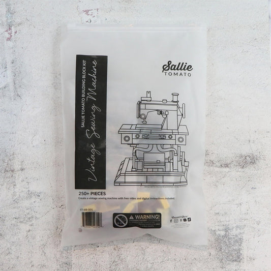 Vintage Sewing Machine Building Block Set in packaging
