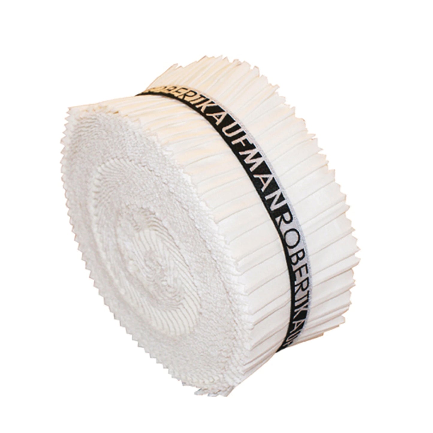Kona white solid 2.5 inch strip rollup, 40 pieces
