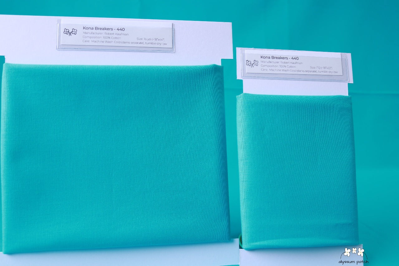 Kona Solids Breakers precut fat quarter and half yard fabric wrapped on fabric winders