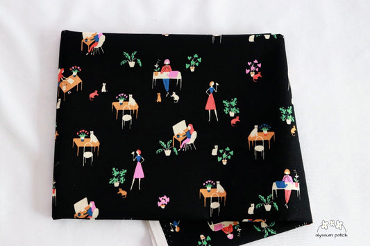 At the Library fabric folded