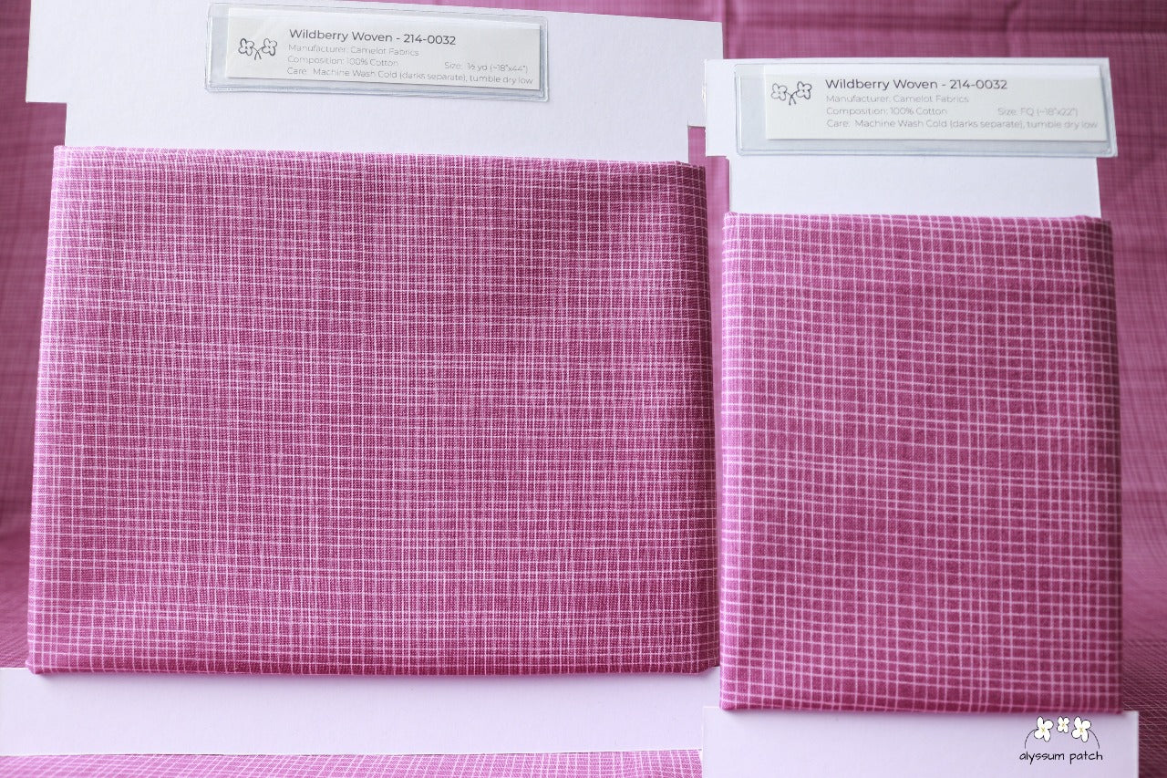 Wildberry Woven precut fat quarter and half yard fabric wrapped on fabric winder