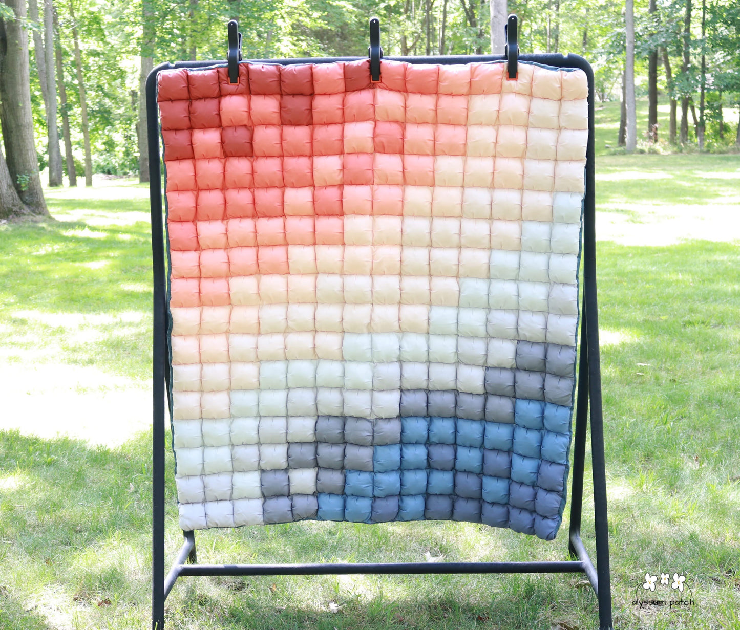 Sunrise Patchwork Puff Quilt