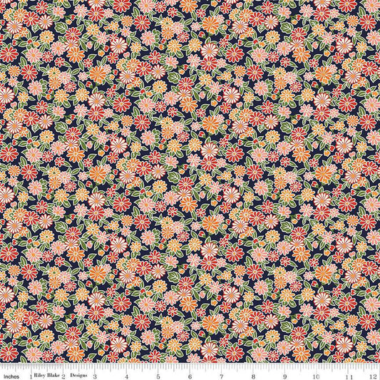 Charming Chysanthemums A for Arthur's Garden 2 by Liberty Fabrics for Riley Blake Designs