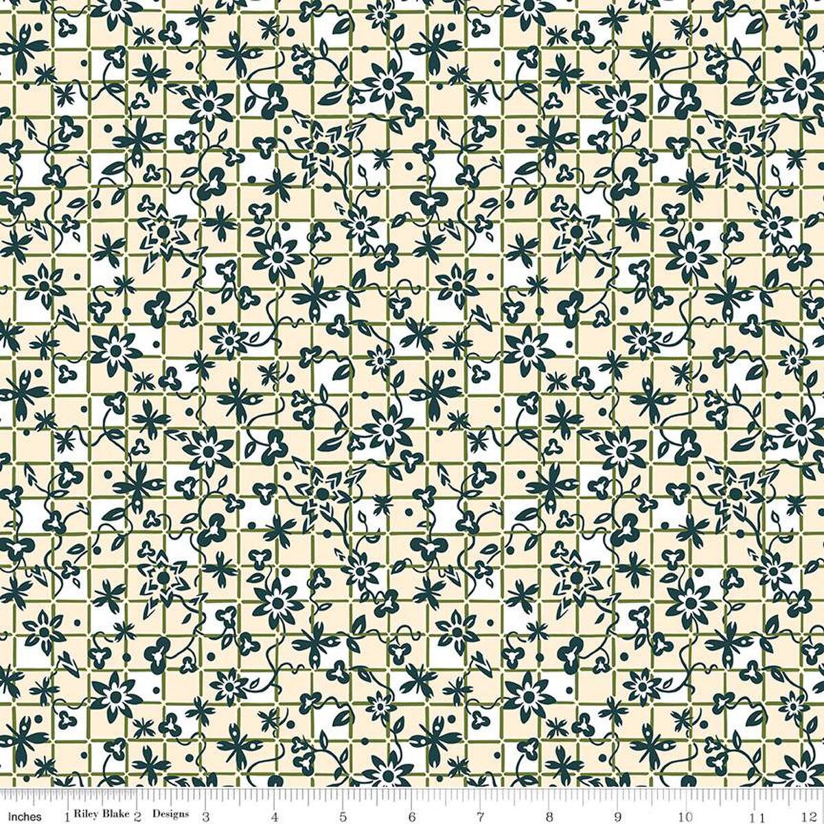 Blooming Trellis A for Arthur's Garden 2 Collection from Liberty Fabrics for Riley Blake Designs