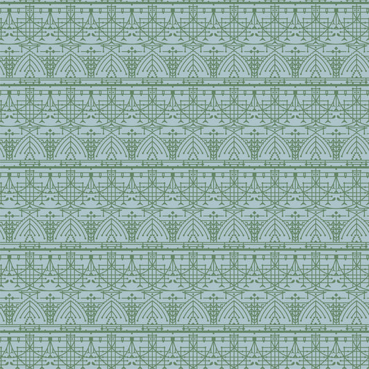 House is Beautiful, Design B, Sky Blue fabric swatch