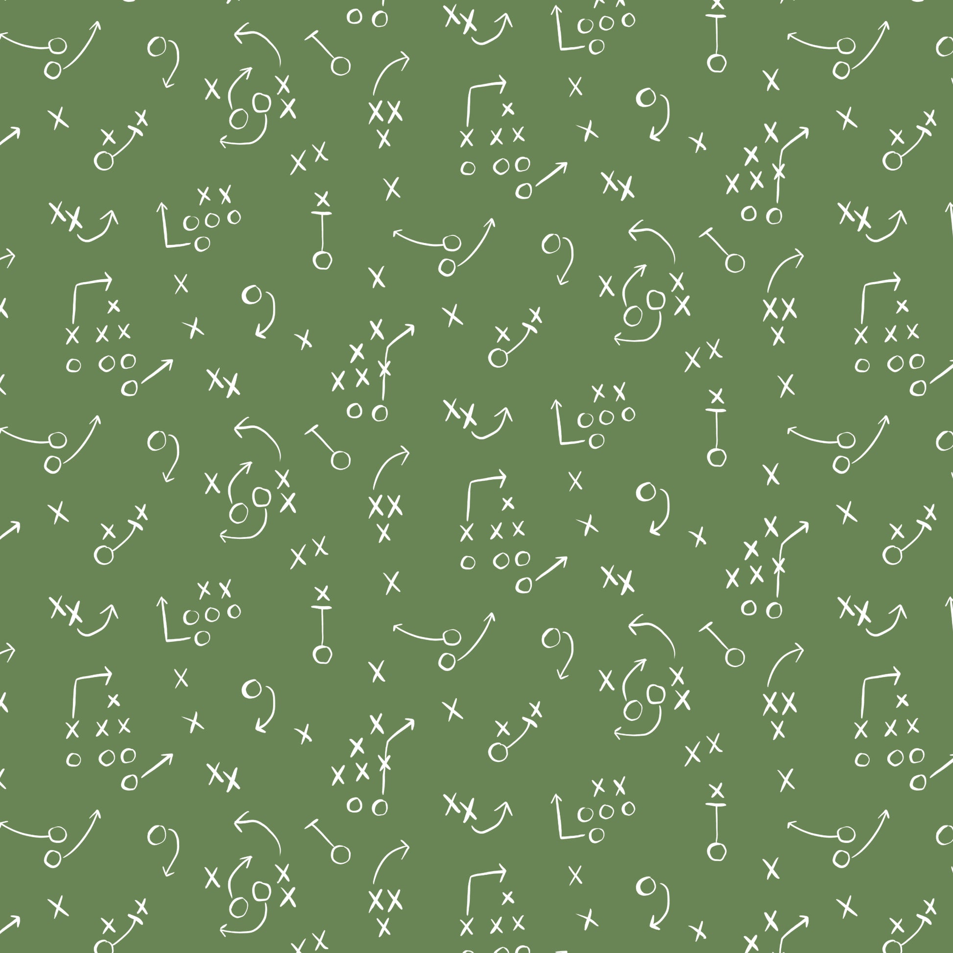 Football play patterns on a green background