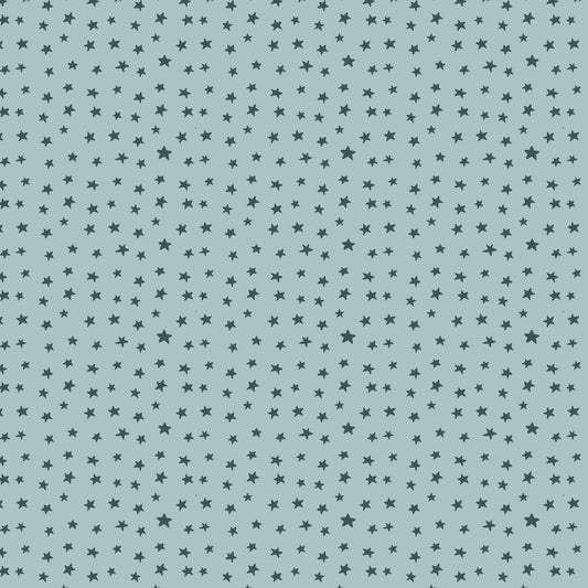 Pattern of small stars on a light blue background