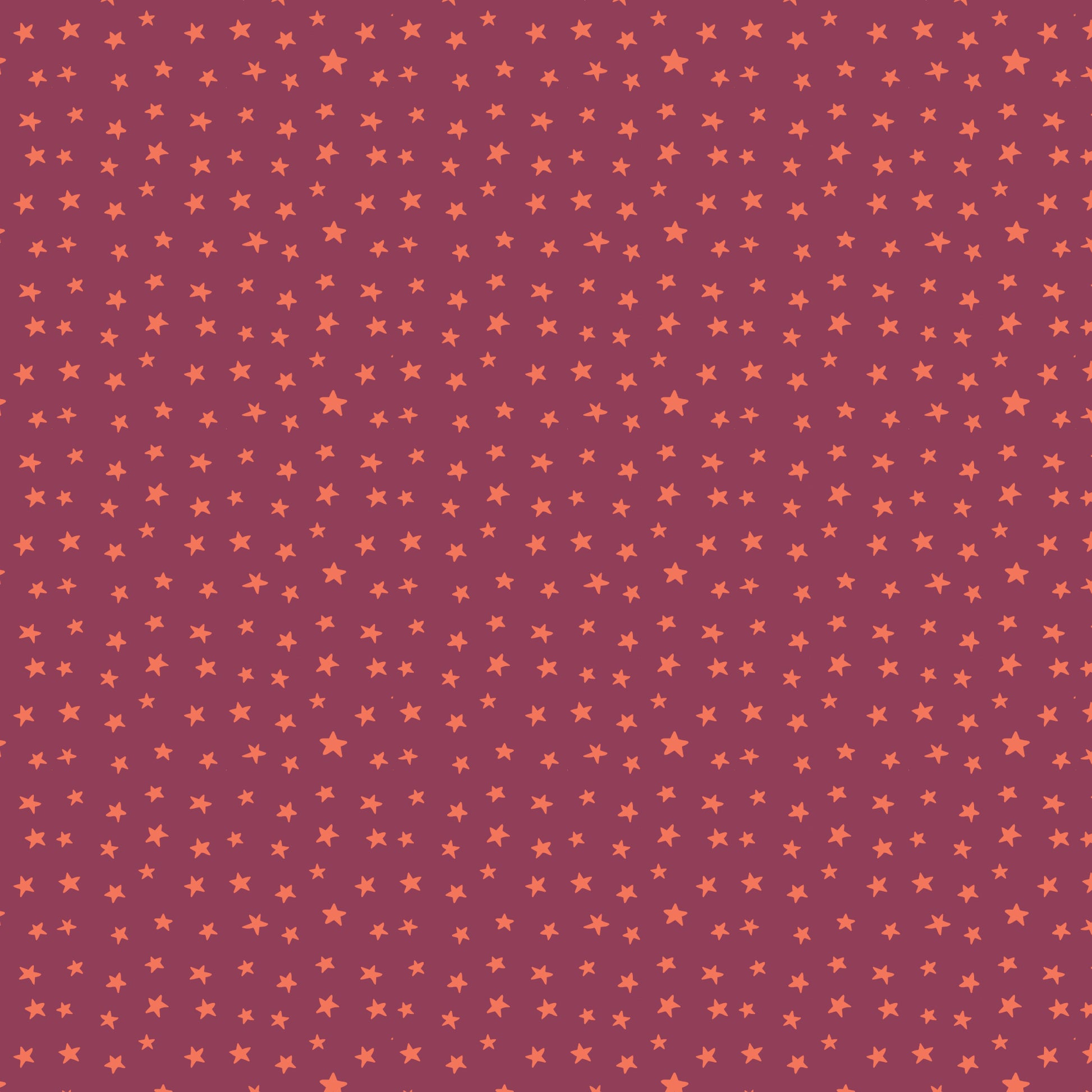 Small orange stars on a plum background