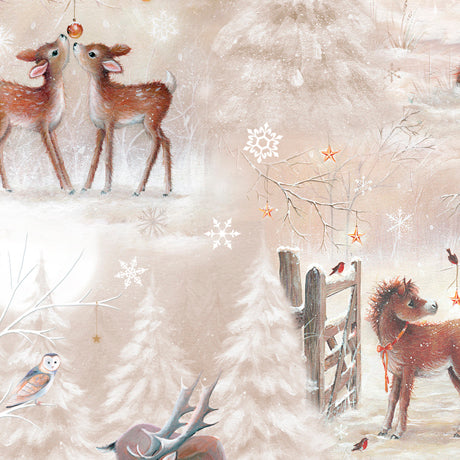 Deer Scenic in Taupe