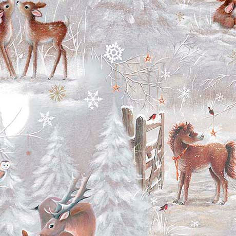 Deer Scenic in Gray