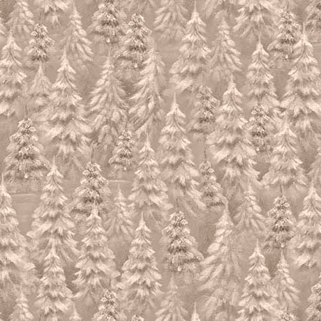 Snowy Trees in Brown