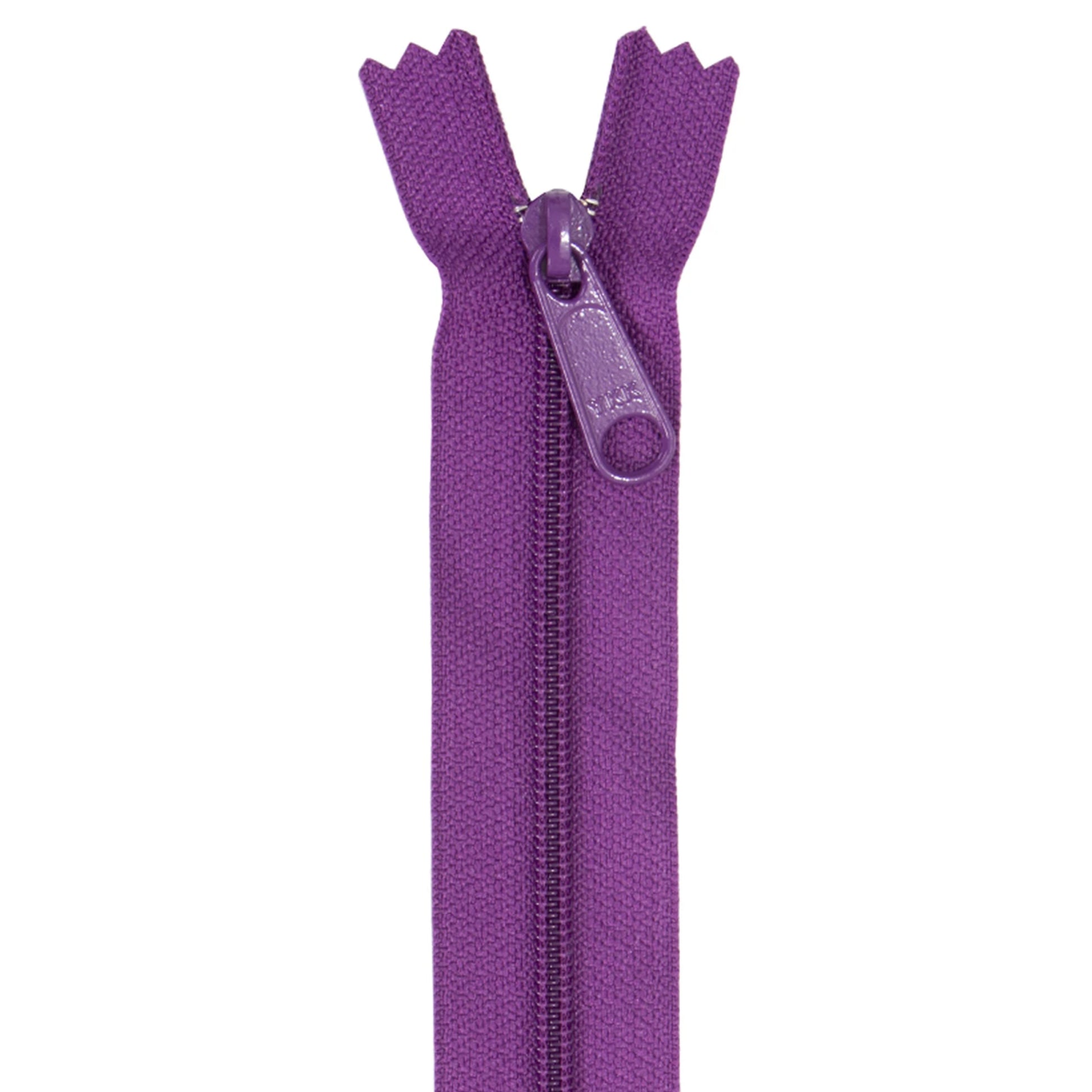 Purple Zipper on a white background