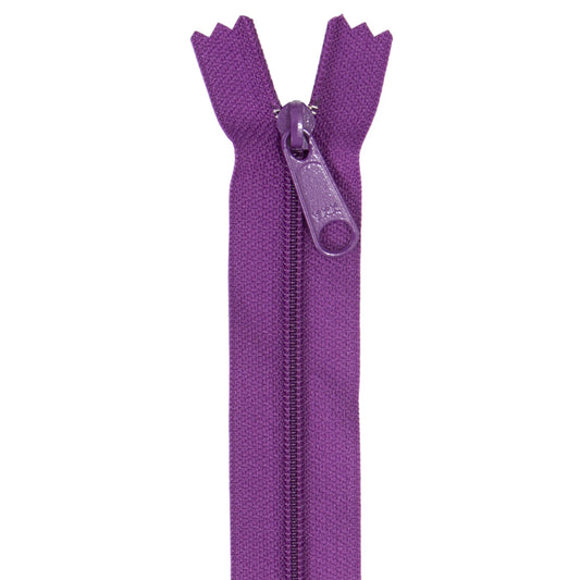 Purple Zipper on a white background