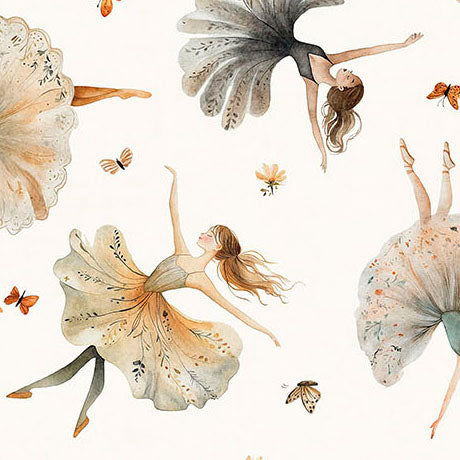 Ballet Dancers on White Background