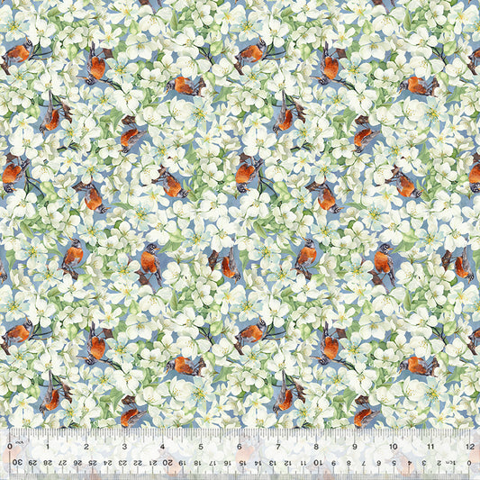 Spring Birds & Blooms from Windham Fabrics as part of the 2025 Michigan Shop Shop Collection