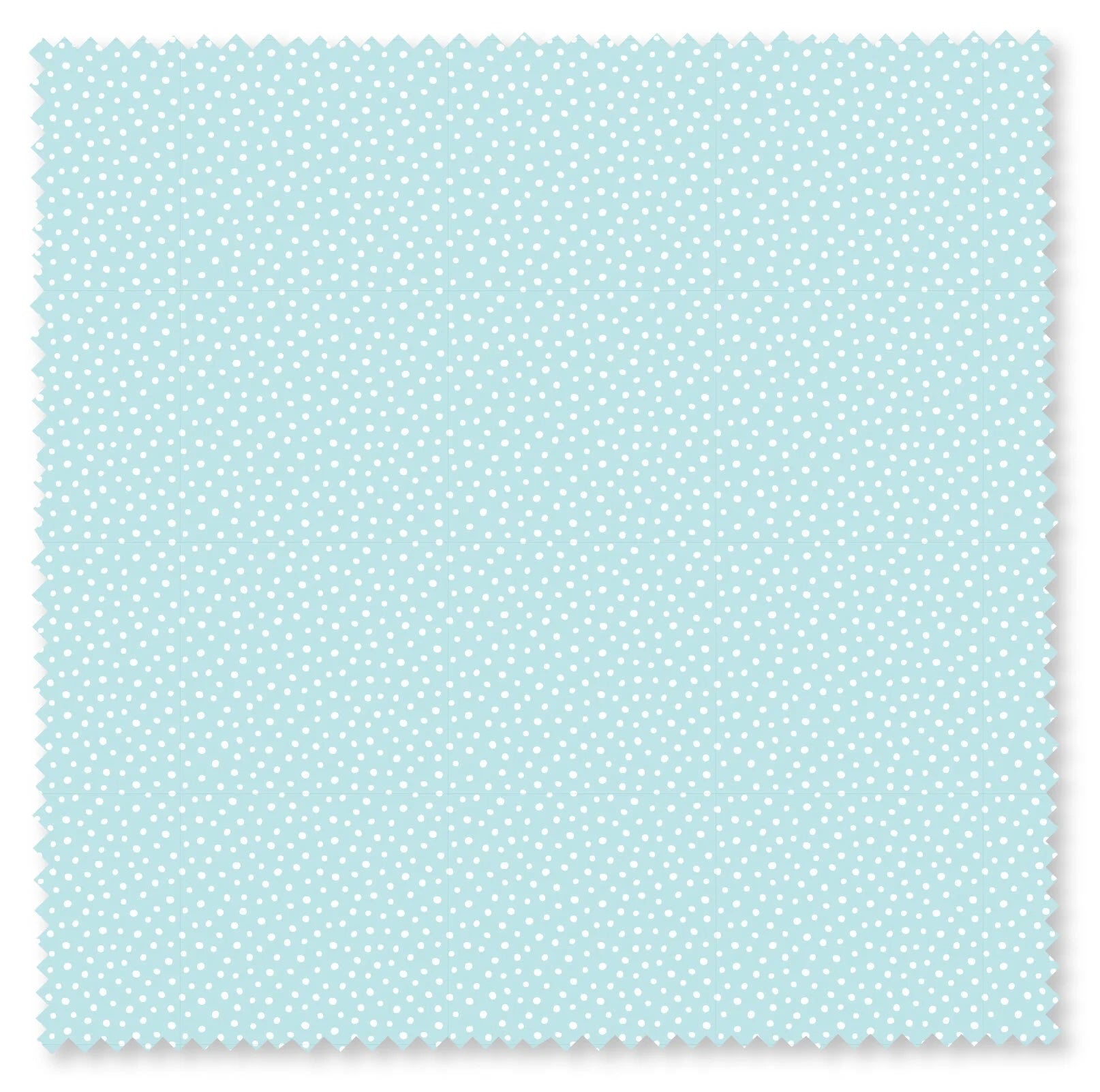 Light blue fabric with small white polka dots