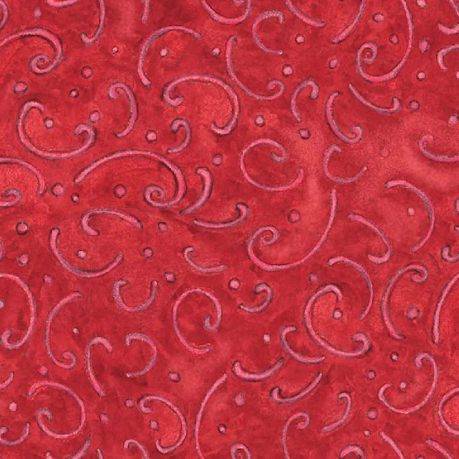 Calico Red Scroll Fabric from Springs Creative