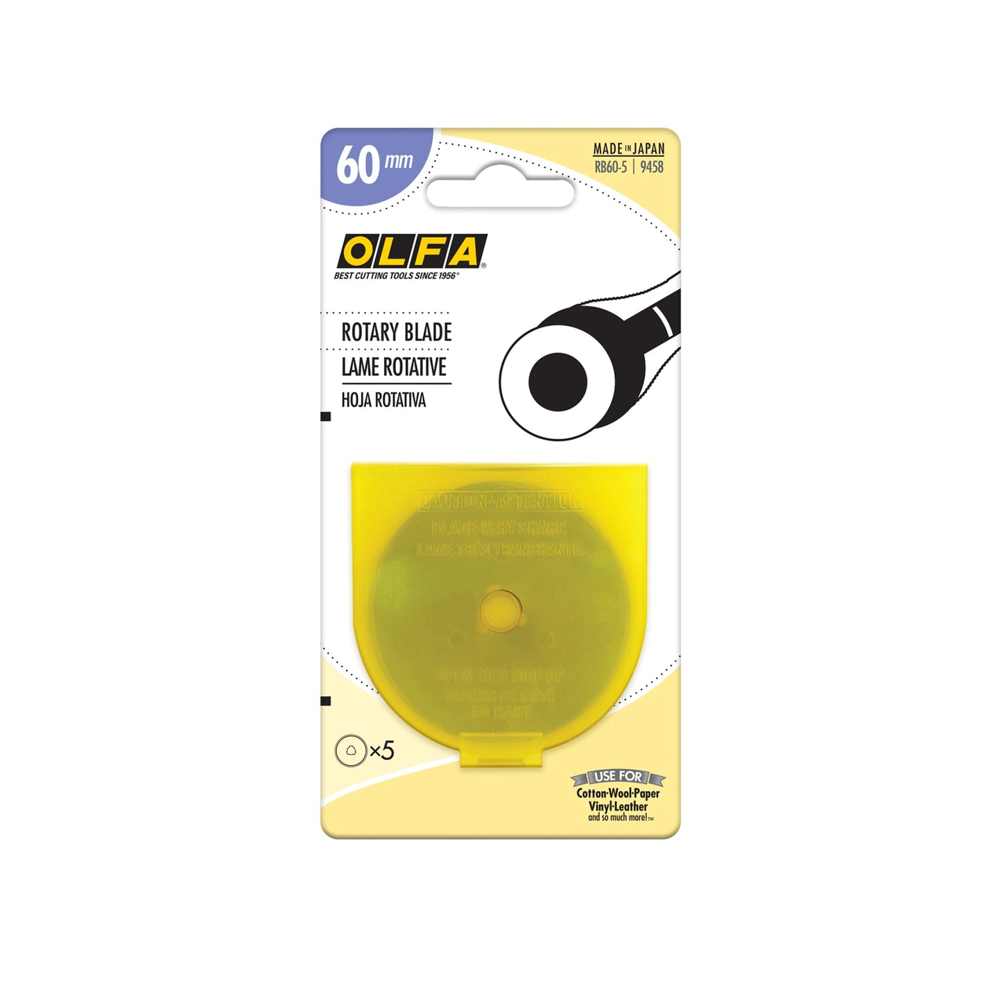 OLFA rotary blade packaging on a white background