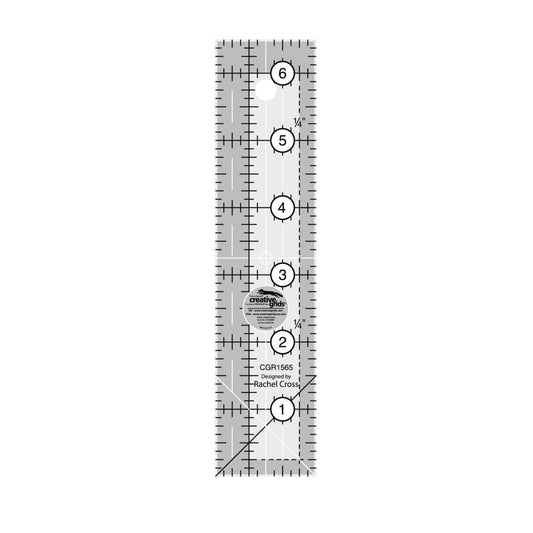 1.5 inch x 6.5 inch acrylic ruler